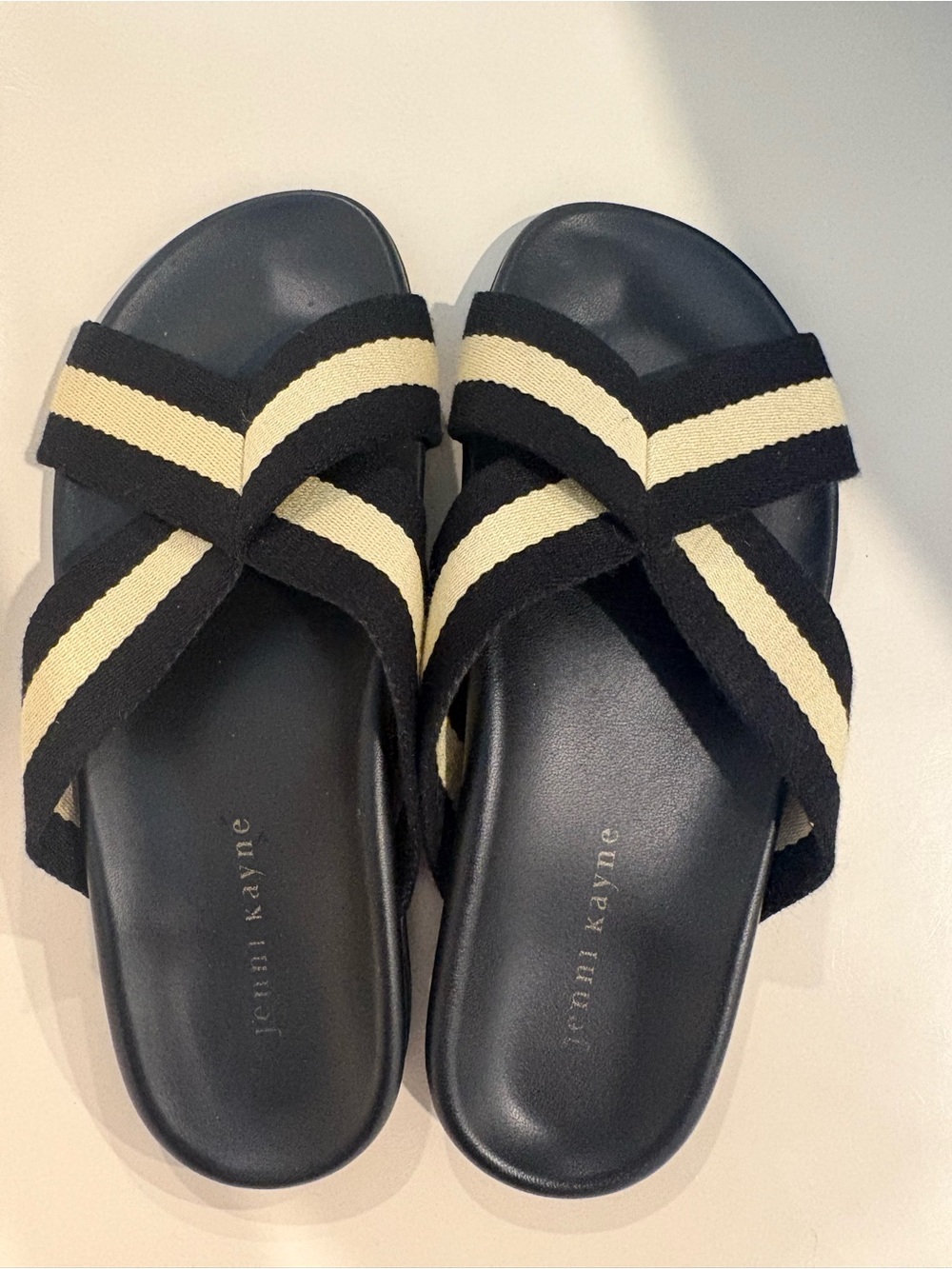 Jenni Kayne Cotton Crossover Sandals EUC Size 38 (8)